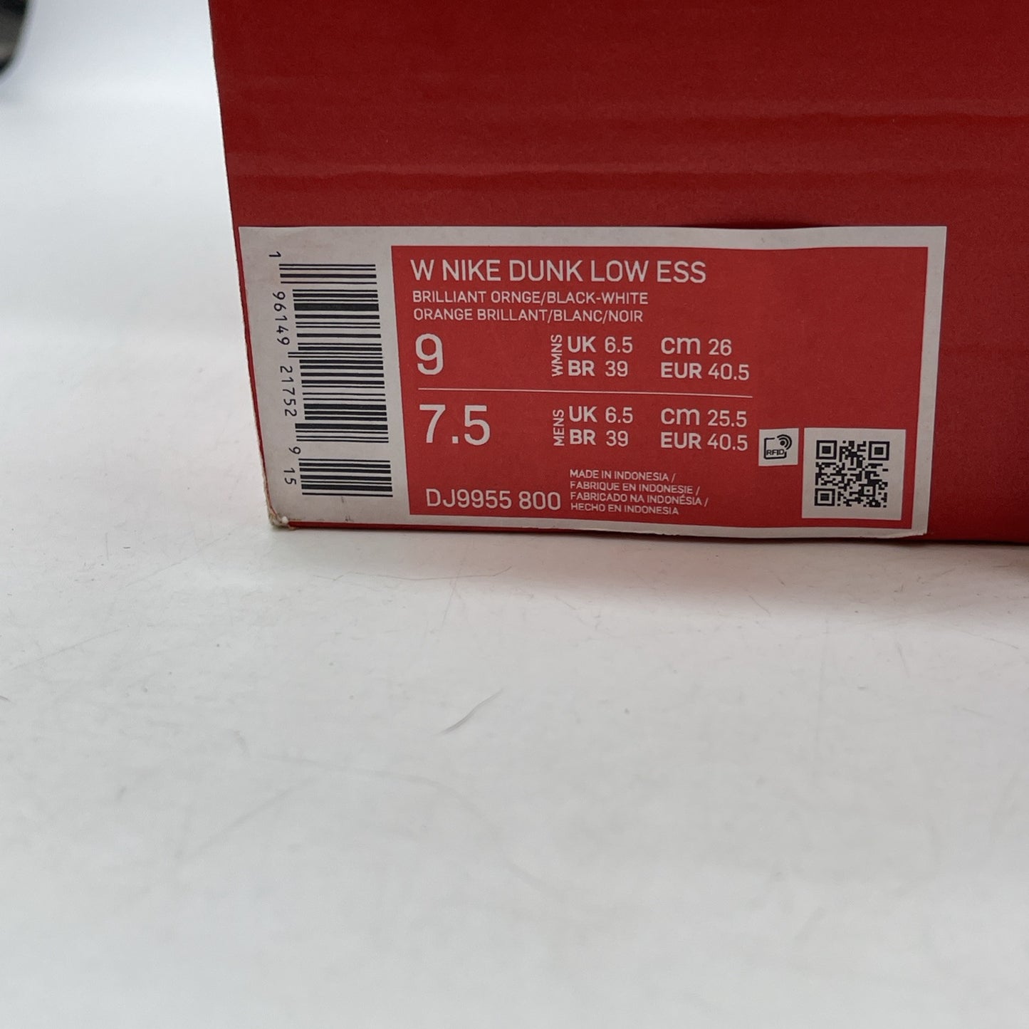 Size 9W - Nike Dunk Low Halloween Patent Orange Black Leather (DJ9955-800)