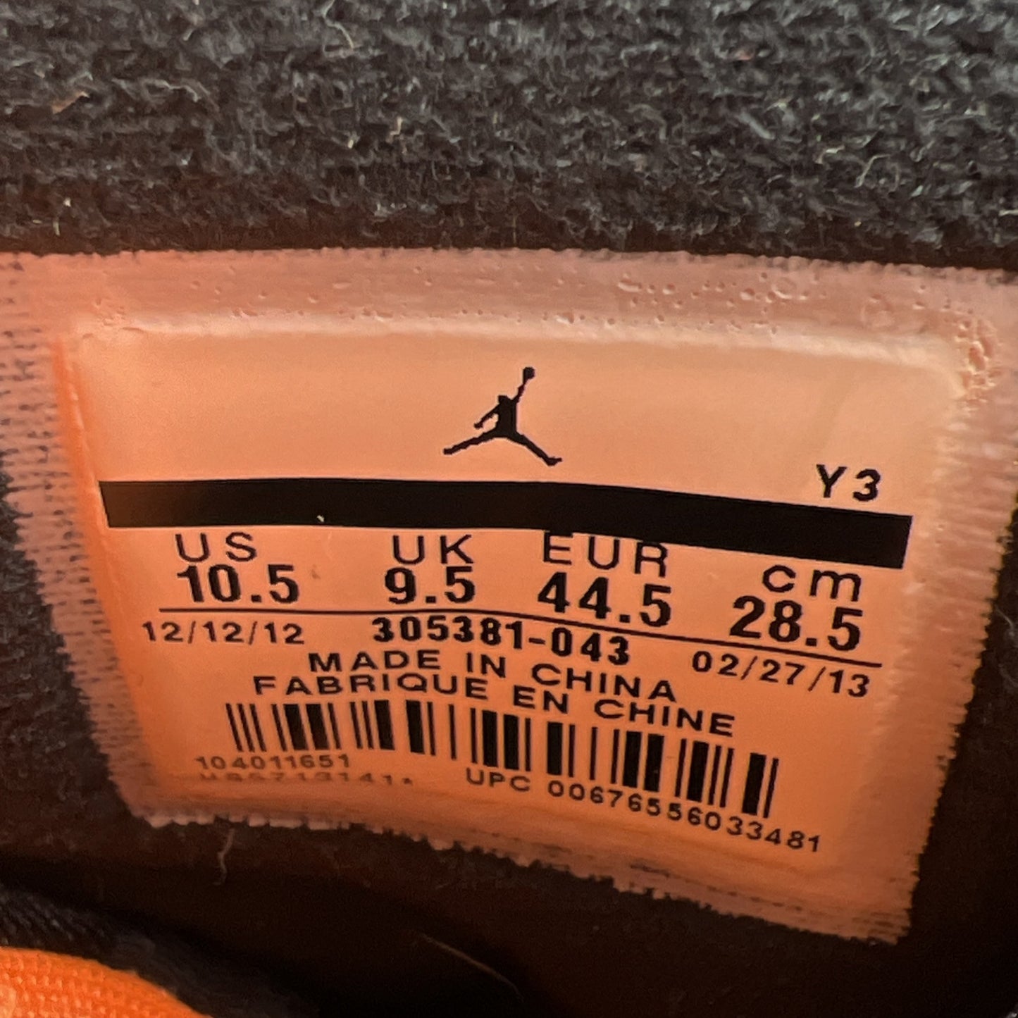 Size 10.5 - Air Jordan 8 Retro Phoenix Suns (305481-043)