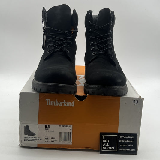 Size 9.5 - Mens Timberland Premium 6" Boot - Black Nubuck (TB 010073-001)