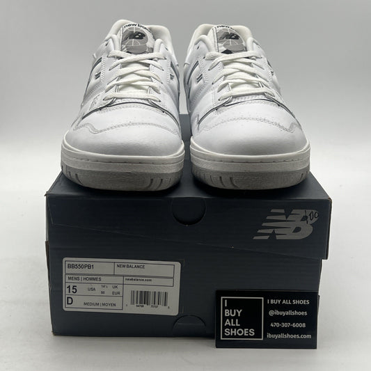 Size 15 - New Balance 550 White Grey (BB550PB1)