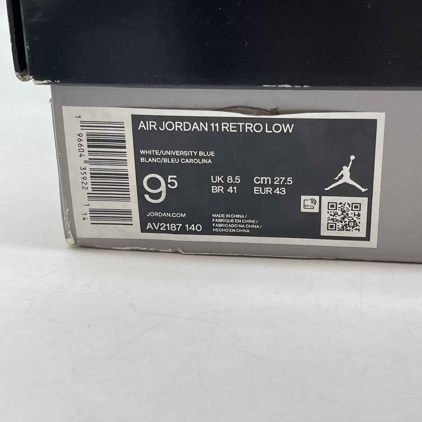 Size 9.5 - Air Jordan 11 Retro Low Cement Grey White Leather (AV2187-140)