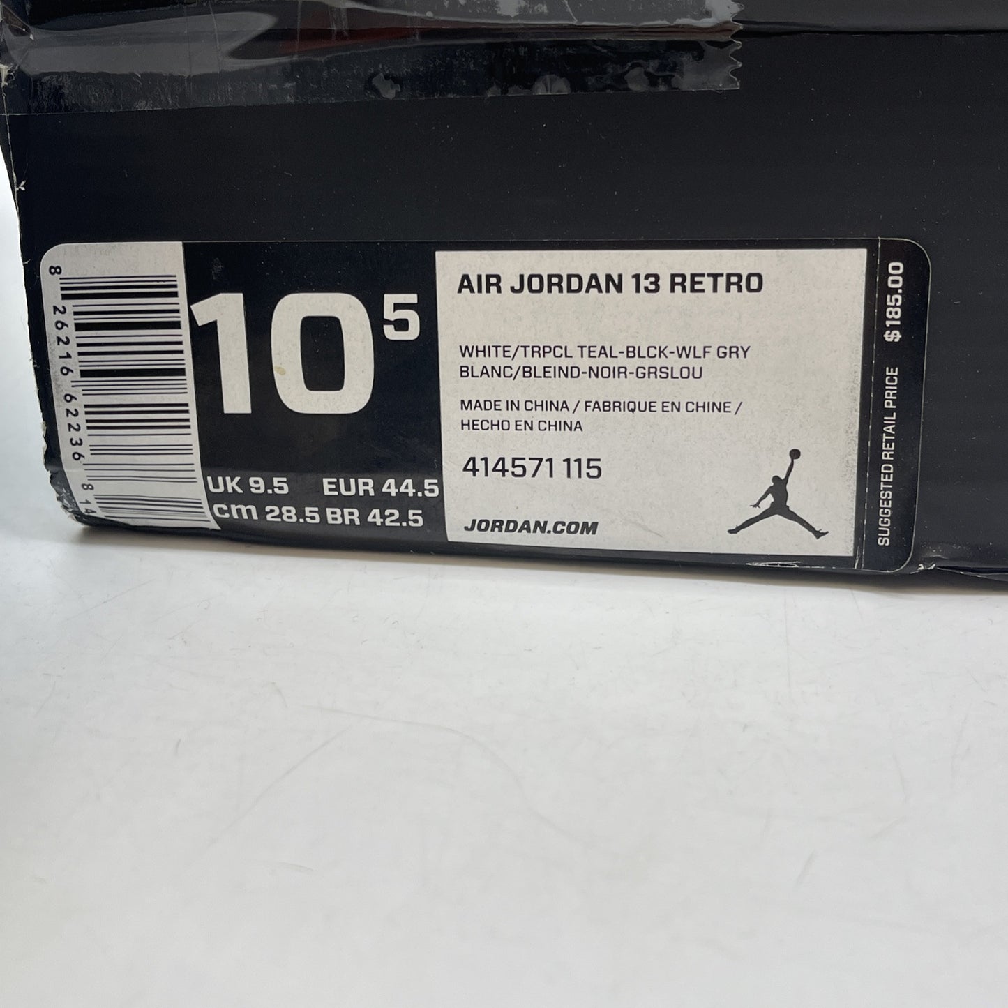 Size 10.5 - Air Jordan 13 Retro Barons Grey White Leather (414571-115)