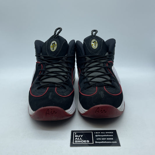 Size 10 - Nike Air Penny 2 2016 Miami Heat Black Red Suede (333886-002)