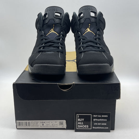 Size 9 - Jordan 6 Retro Defining Moments Black Gold Suede (CT4954-007)