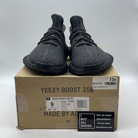 Size 9 - adidas Yeezy Boost 350 V2 Low Black Non-Reflective (FU9006)