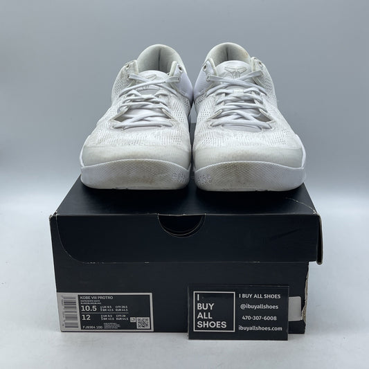 Size 10.5 - Nike Kobe 8 Protro Low Halo White Black Suede (FJ9364-100)