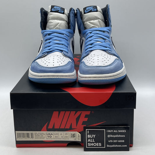 Size 10 - Jordan 1 Retro OG High University Blue White Suede Leather (555088-134