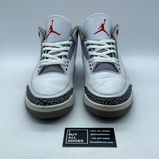 Size 11 - Jordan 3 Retro Mid Fire Red White Grey Suede Leather (DN3707-160)