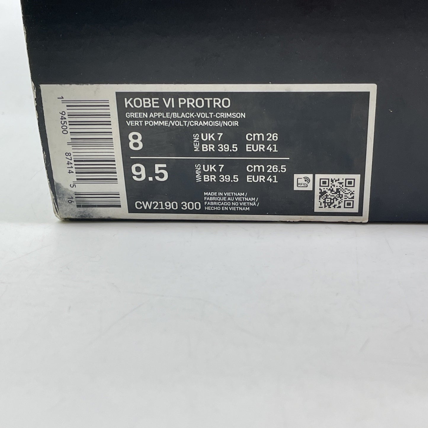 Size 8 - Nike Zoom Kobe 6 Protro Low Grinch Black Red Suede Leather (CW2190-300)