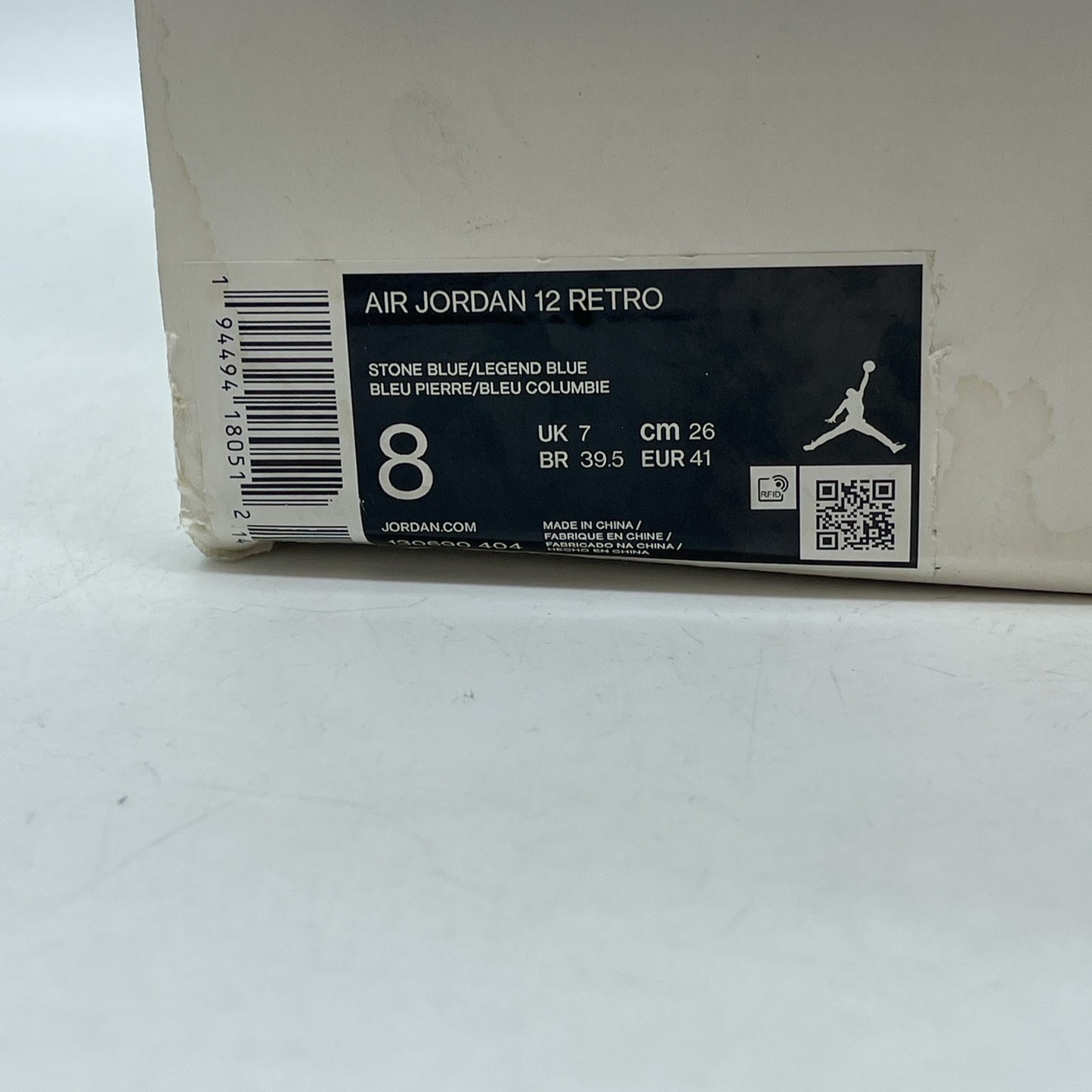 Size 8 - Jordan 12 Retro Indigo Blue White Leather Suede (130690-404