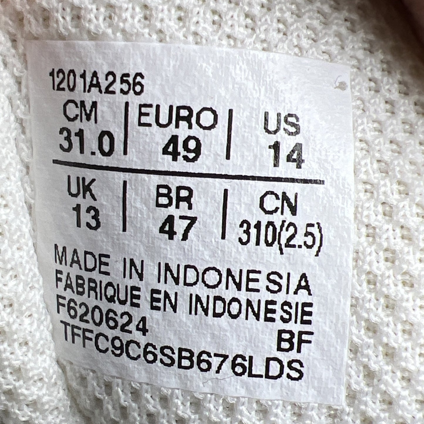Size 14 - ASICS Gel 1130 Cream White (1201A256-120)