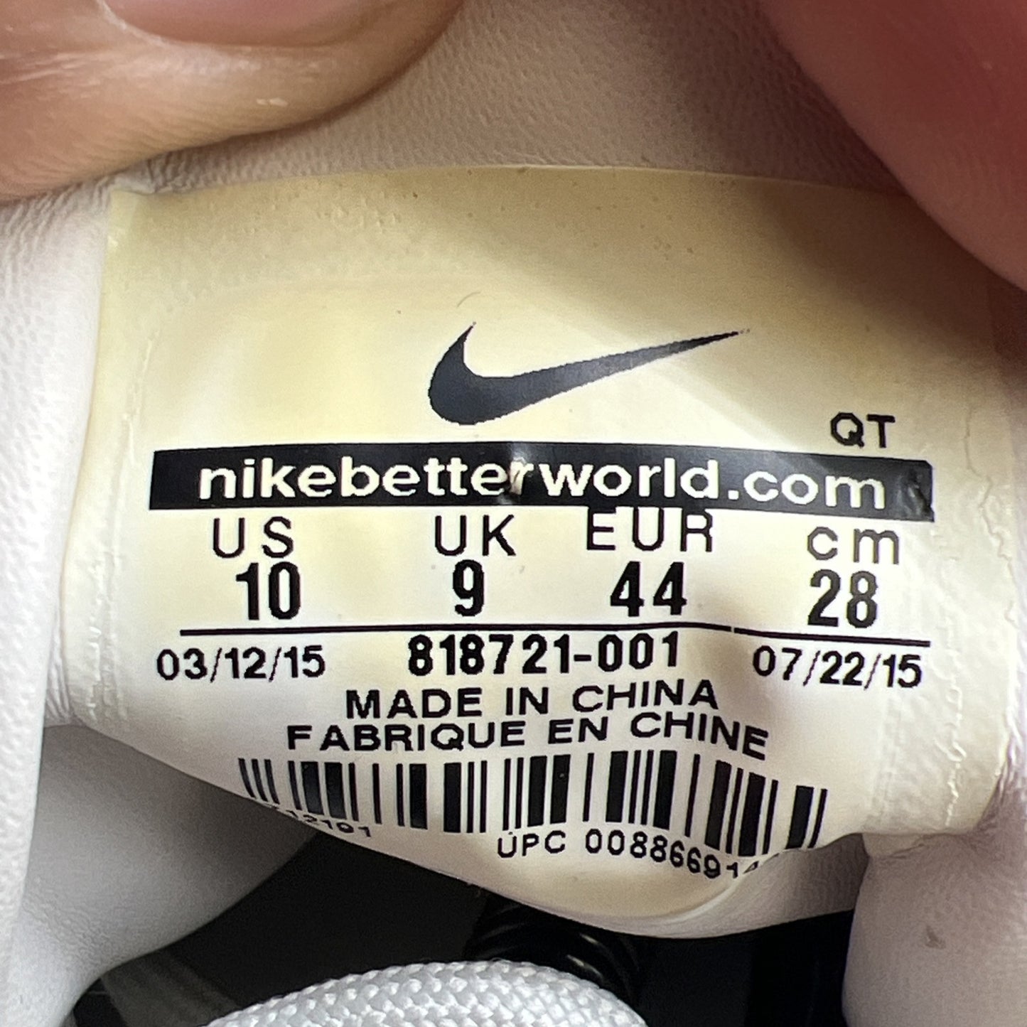 Size 10 - Nike Air Max 95 20th Anniversary Pure Platinum (818721-001)
