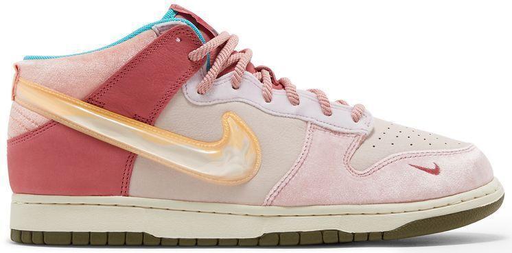 Size 9.5 - Nike Social Status x Dunk Mid Strawberry Milk Suede (DJ1173-600)