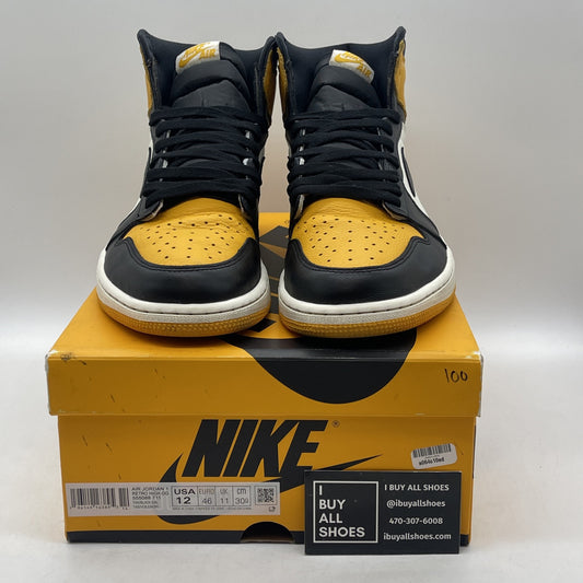 Size 12 - Jordan 1 Retro OG High Yellow Toe White Black (555088-711)