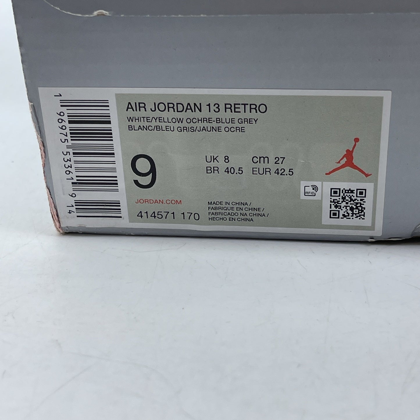 Size 9 - Air Jordan 13 Retro Blue Grey White Leather Suede (414571-170)
