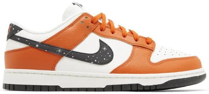 Size 7.5 - Nike Dunk Low Starry Swoosh Orange Black Leather (FV6909-800)