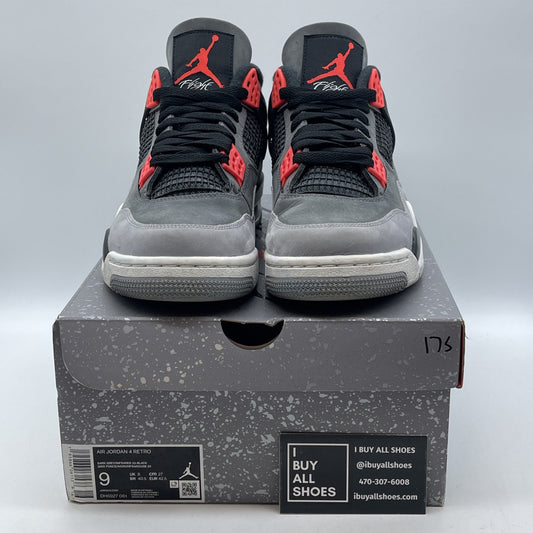 Size 9 - Jordan 4 Retro Mid Infrared Grey Black Suede (DH6927-061)