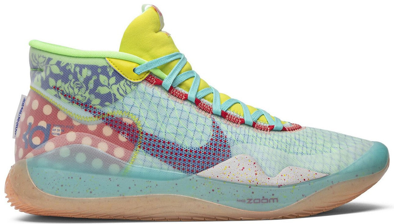 Size 11.5 - Nike Zoom KD 12 EYBL Peach Jam Yellow Red Leather (CK1195-300)