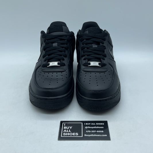 Size 8.5 - Nike Air Force 1 '07 Black Leather (315122-001)
