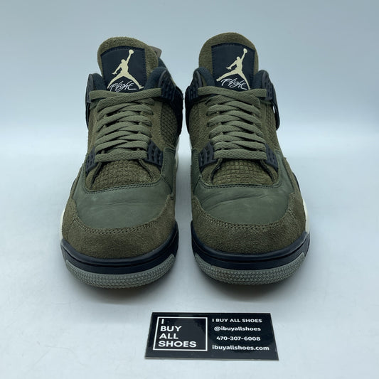 Size 10.5 - Jordan 4 SE Retro Low Craft - Olive Black Suede Leather (FB9927-200)