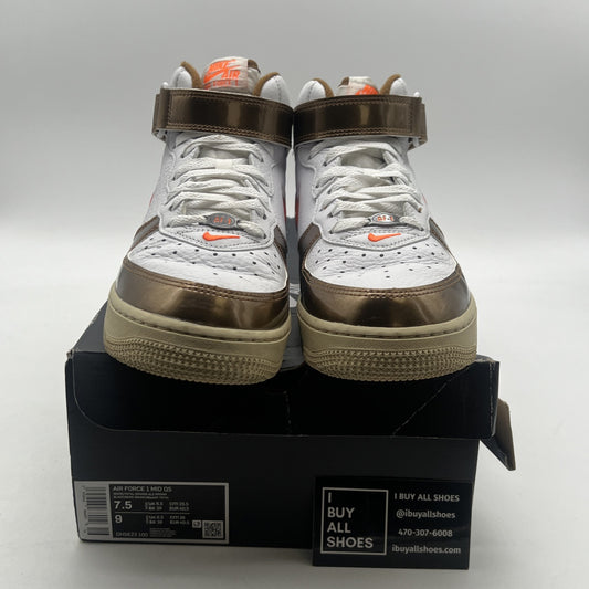Size 7.5 - Nike Air Force 1 QS Mid Ale Brown (DH5623-100)