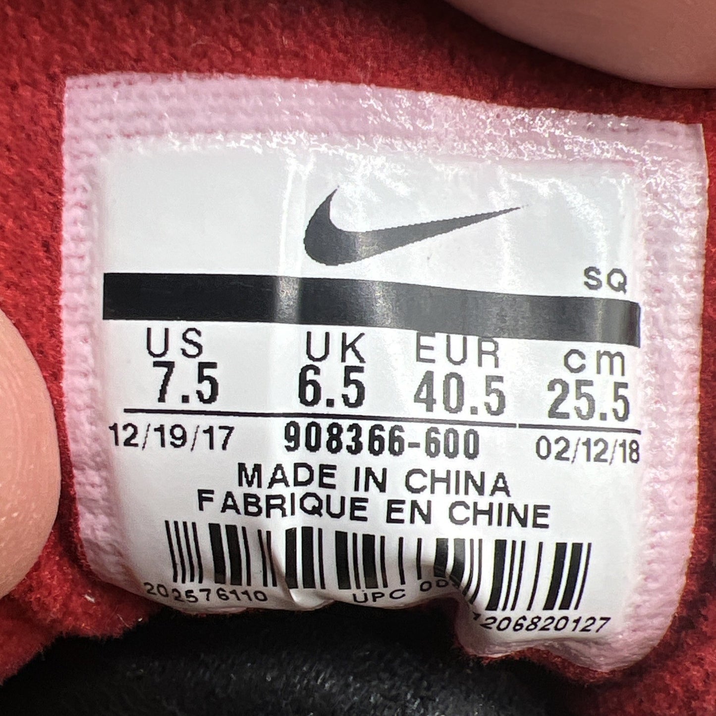 Size 7.5 - Nike Air Max 1 Premium Retro Red Curry (908366-600)