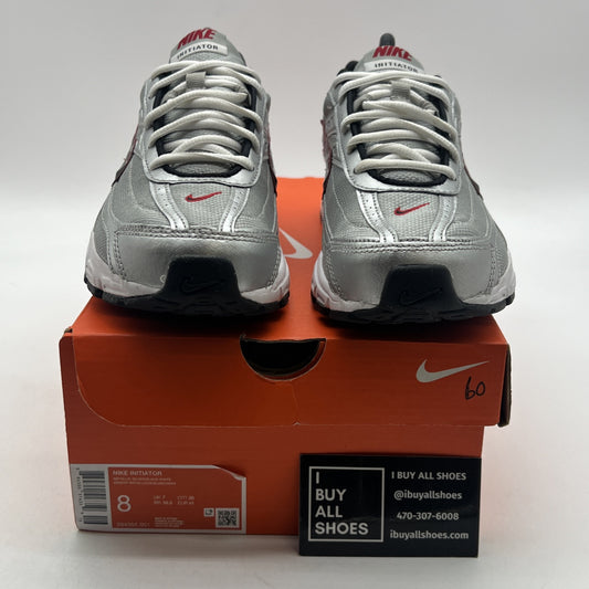 Size 8 - Nike Initiator Metallic Silver Red (394055-001)
