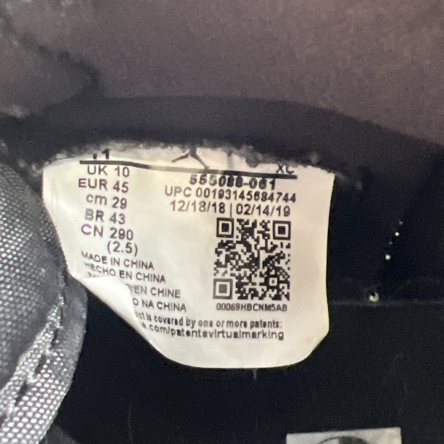 Size 11 - Air Jordan 1 Retro High OG Gym Red 2019 (555088-061)