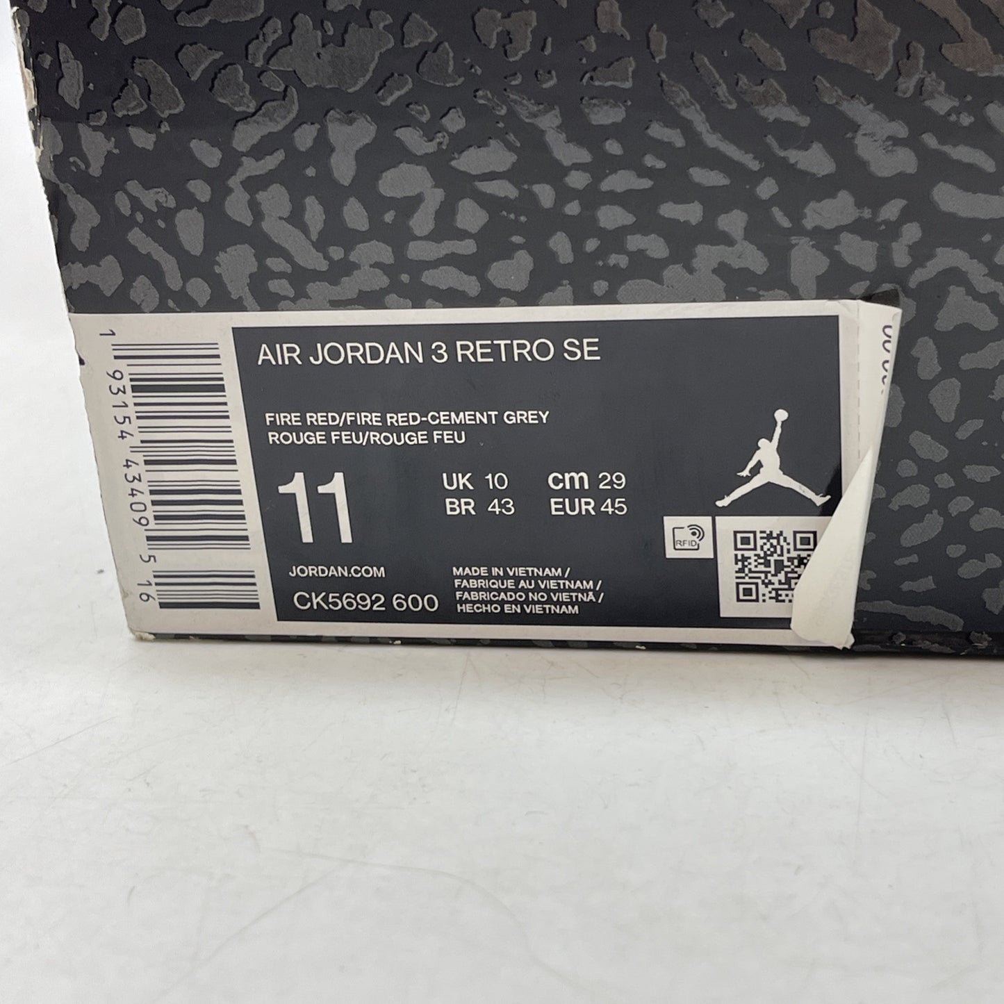 Size 11 - Jordan 3 Retro SE Mid Unite Red Grey Suede Leather (CK5692-600)