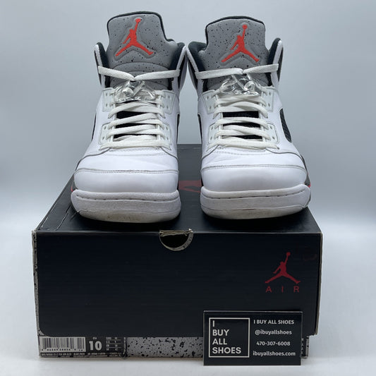 Size 10 - Air Jordan 5 Retro Pro Stars White Black Leather (136027-115)