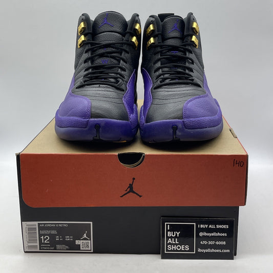 Size 12 - Jordan 12 Retro Mid Field Purple Black Leather (CT8013-057)