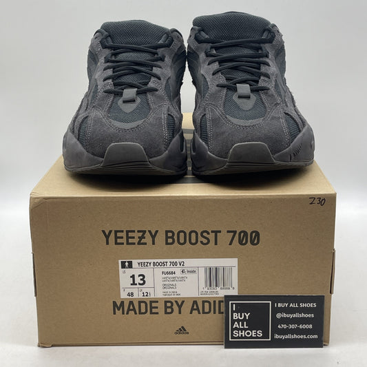 Size 13 - adidas Yeezy Boost 700 V2 Vanta Black Suede Leather (FU6684)
