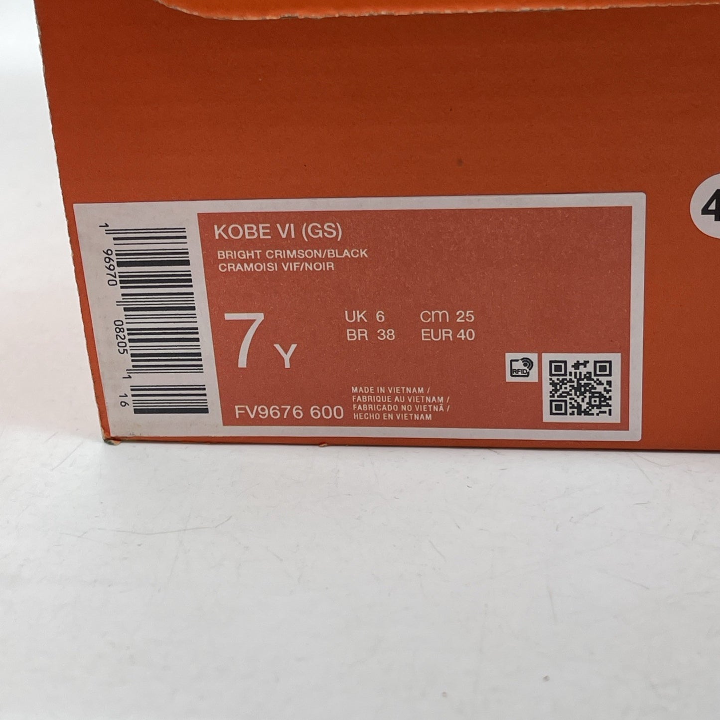 Size 7Y - Nike Kobe 6 Protro Low Reverse Grinch Red Suede (FV9676-600)