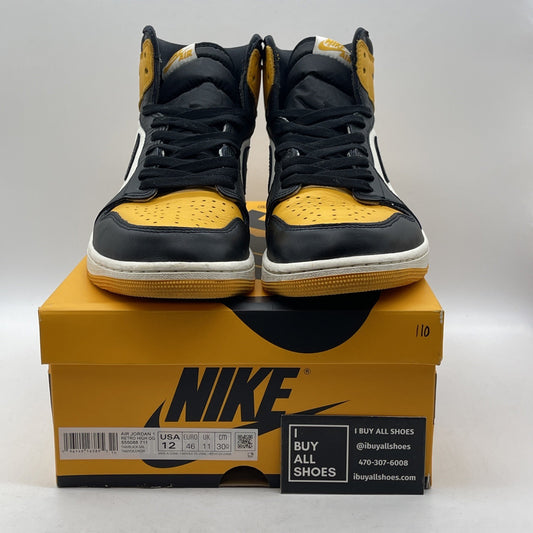 Size 12 - Air Jordan 1 Retro OG High Yellow Ochre Black Leather (555088-711)