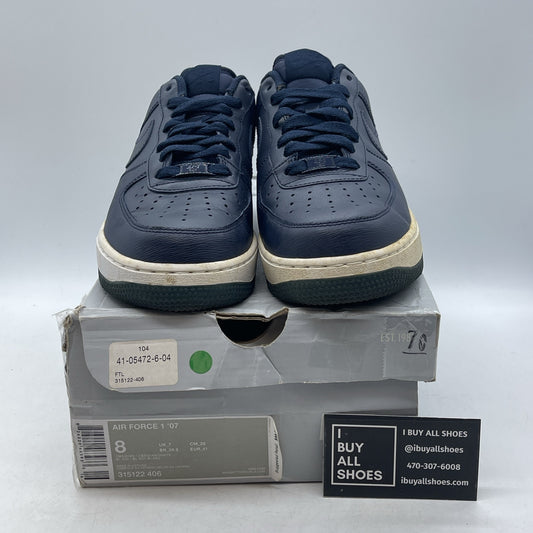 Size 8 - Nike Air Force 1 '07 Low Obsidian Suede Leather (315122-406)