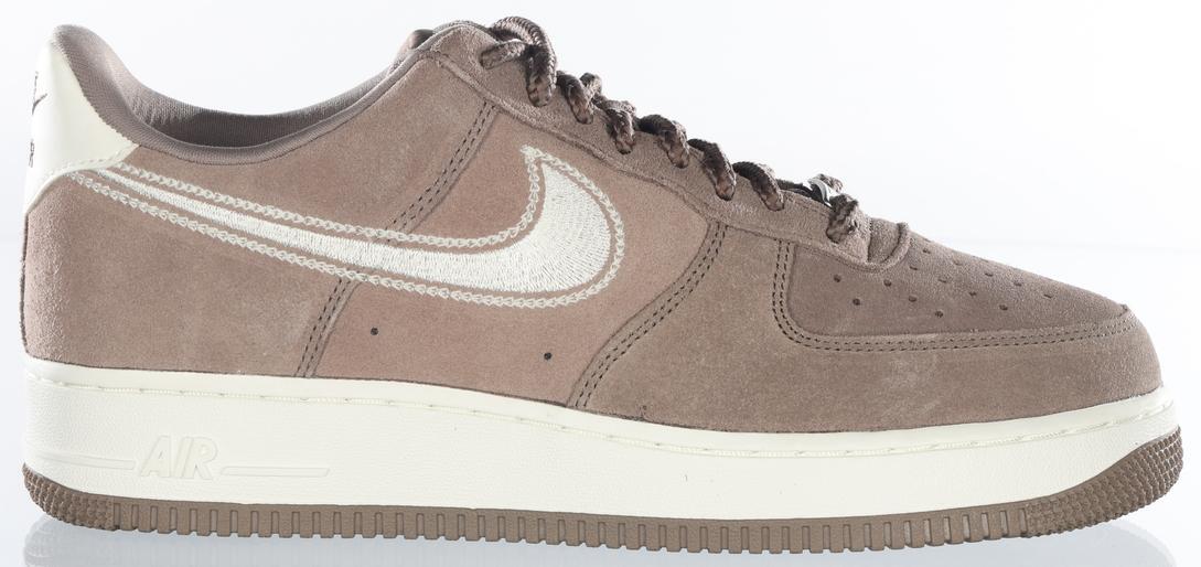 Size 12 - Nike Air Force 1 '07 LV8 Embroidered Swoosh - Mink Brown (HJ4465-200)