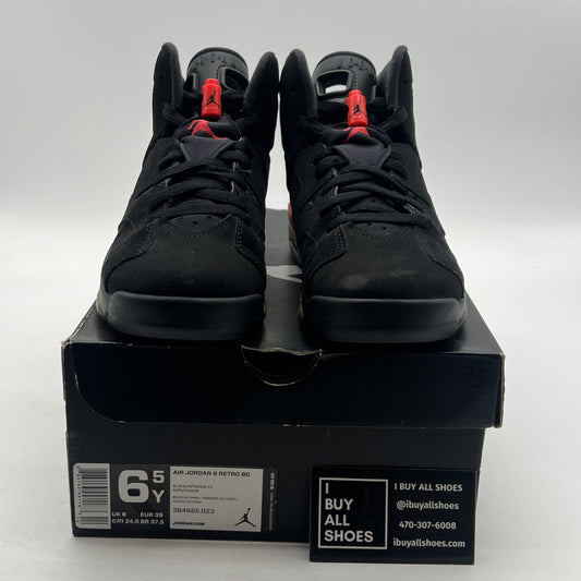 Size 6.5 - Air Jordan 6 Retro Infrared Black 2014 (384665-023)
