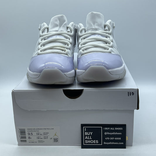 Size 9.5W - Air Jordan 11 Retro Low Pure Violet Purple White Leather AH7860-101