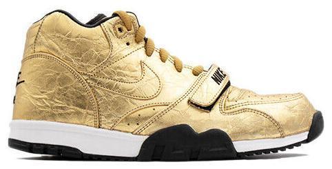 Size 9.5 - Nike Air Trainer 1 PRM QS Super Bowl Gold Black Leather (840169-700)