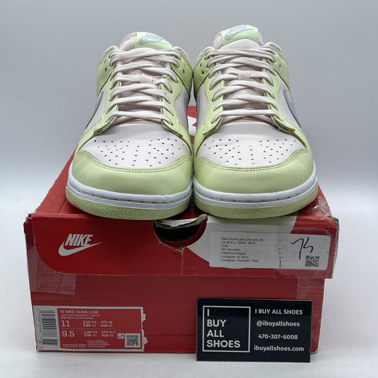 Size 11W - Nike Dunk Low Lime Ice Yellow White Leather (DD1503-600)