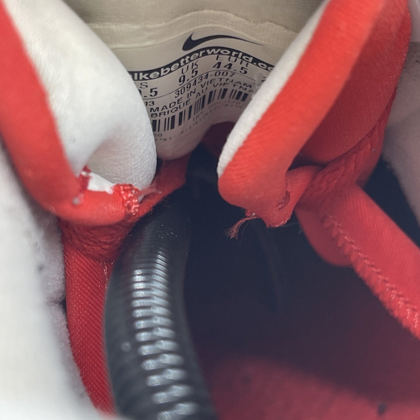 Size 10.5 - Nike Air Diamond Turf Challenge Red Black Suede (309434-007)