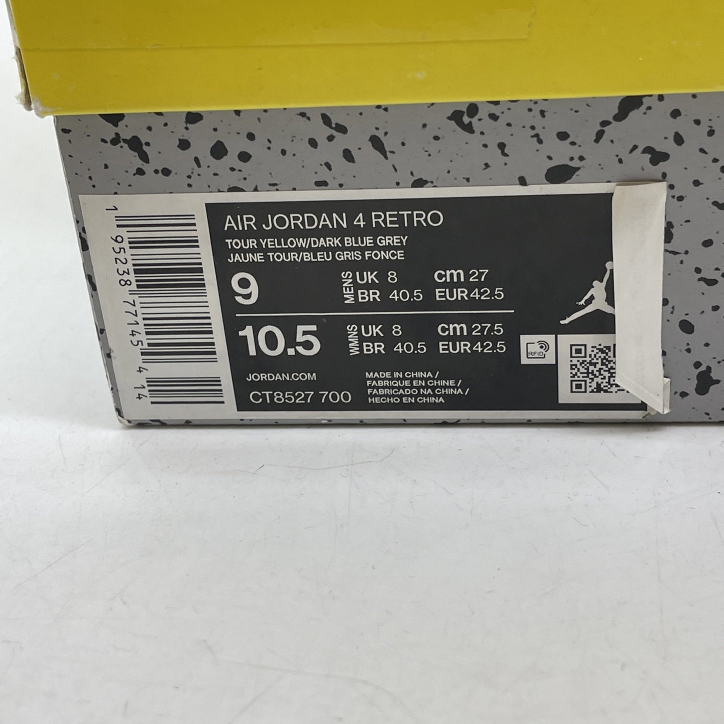 Size 9 - Jordan 4 Retro Mid Lightning Yellow Suede (CT8527-700)