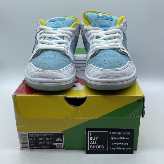 Size 9.5 - Nike FTC x Dunk SB Low Lagoon Pulse Blue Suede Leather (DH7687-400)