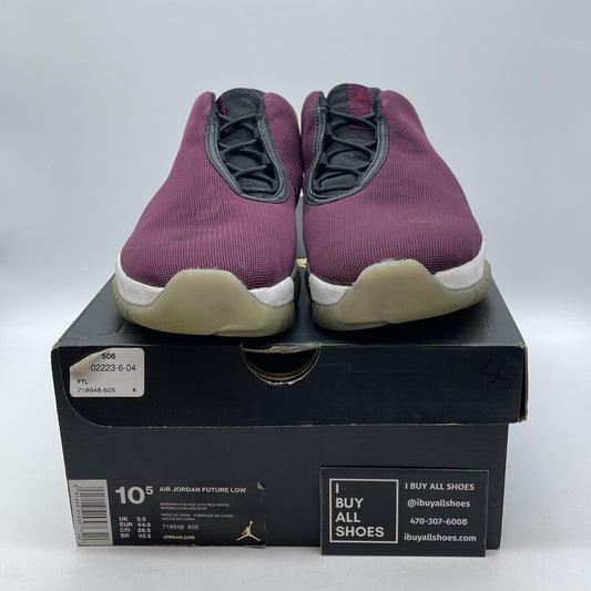 Size 10.5 - Air Jordan Future Low Bordeaux Camo Black Suede (718948-605)