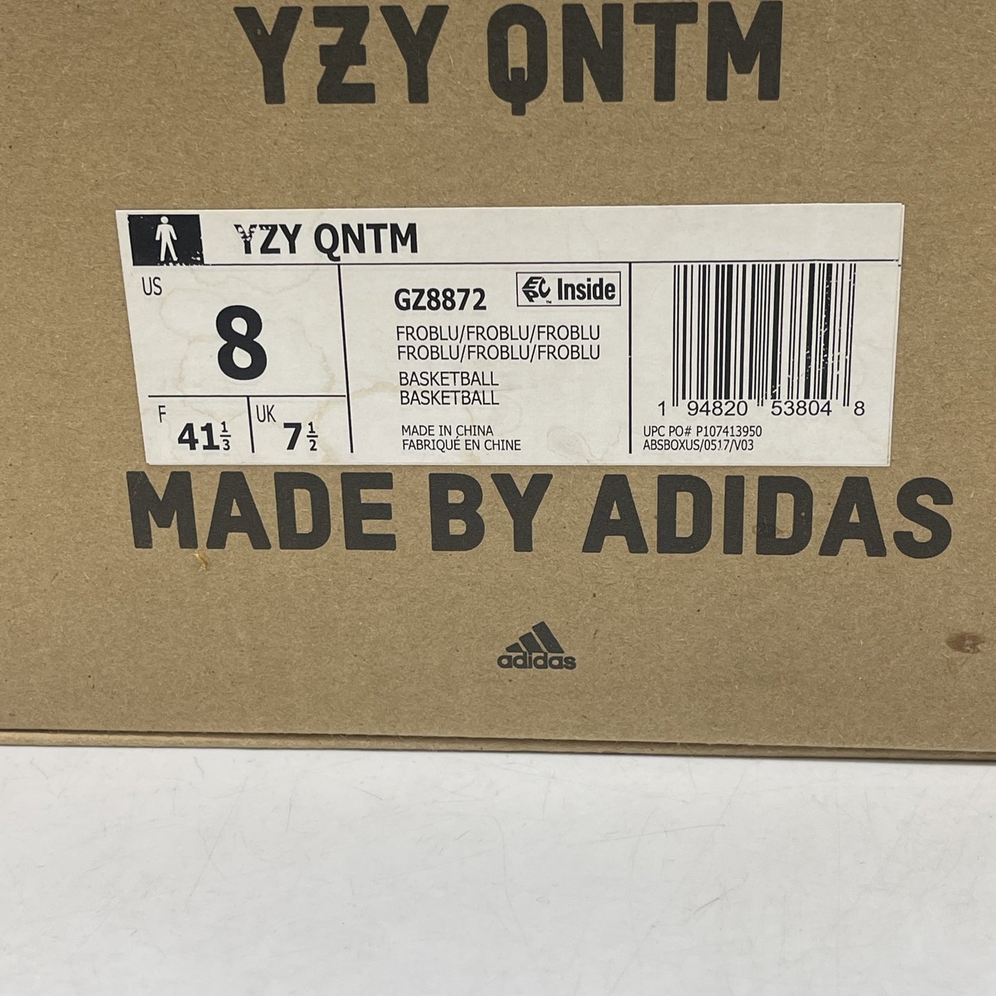 Size 8 - adidas Yeezy Quantum Frozen Blue Black Grey Suede (GZ8872)