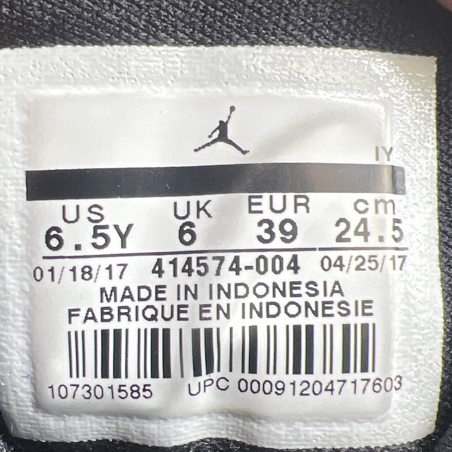 Size 6.5Y - Air Jordan 13 Retro Bred 2017 (414574-004)