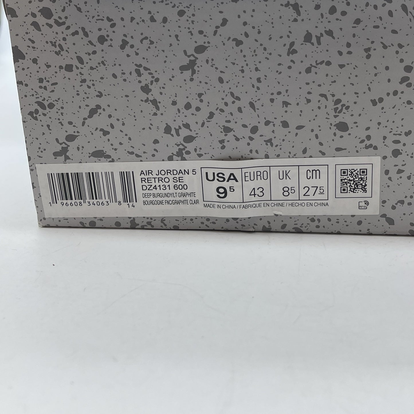 Size 9.5 - Air Jordan 5 Retro SE 2023 Burgundy Grey Suede (DZ4131-600)