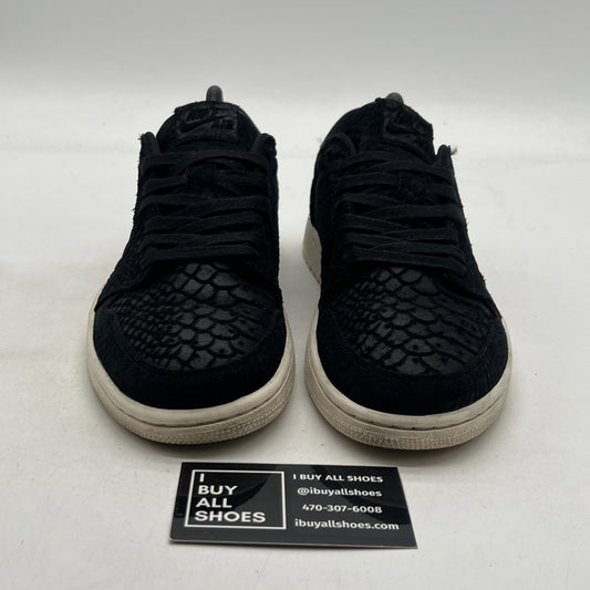 Size 9 - Air Jordan 1 Retro Low Black Python W (AJ6004-010)