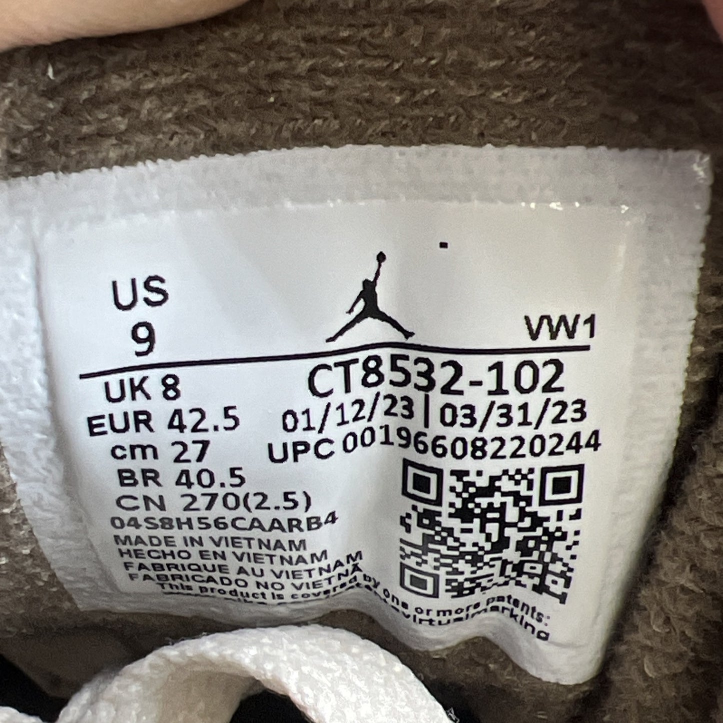 Size 9 - Air Jordan 3 Retro Low Palomino (CT8532-102)