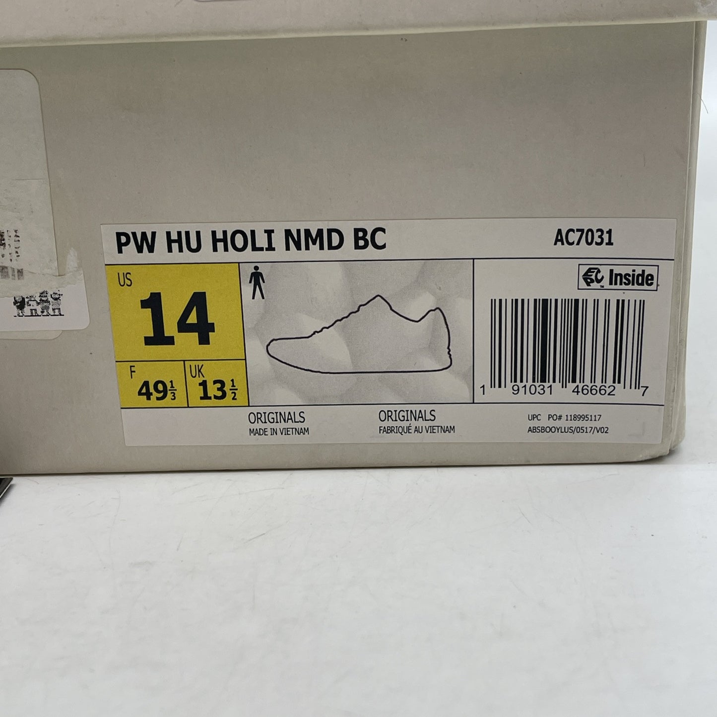 Size 14 - adidas Pharrell x NMD Human Race Trail Blank Canvas (Ac7031)
